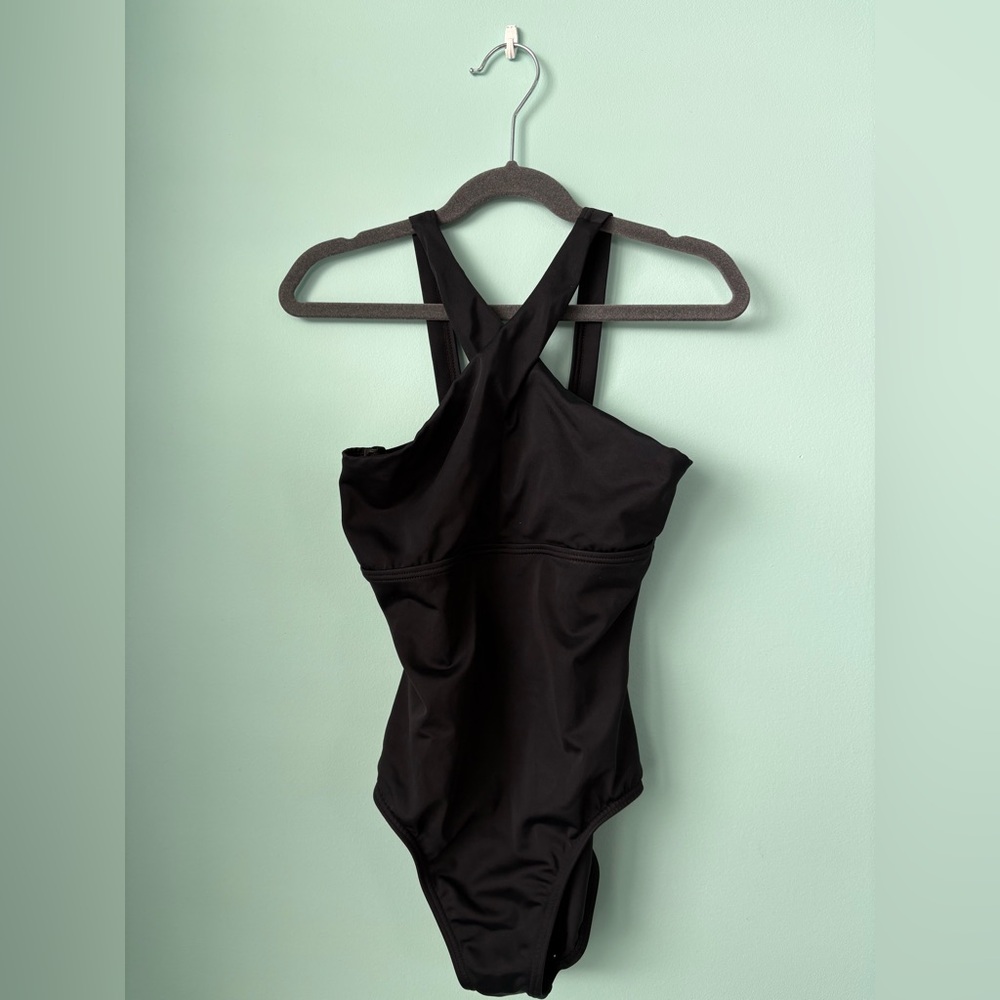 Balera Black Leotard Cross-neck Medium Child